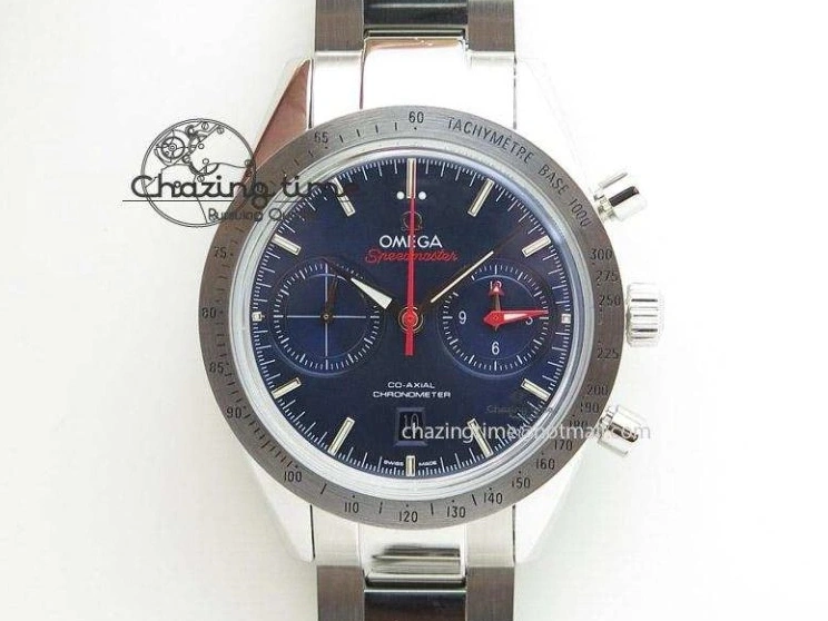 0405 UrbanChic Speedmaster Racing Master SS HKF Best Edition Blue Black Dial on SS Bracelet A 7808